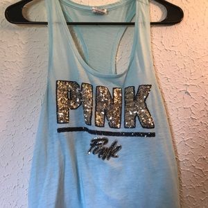 VS PINK sequin racer back tank top